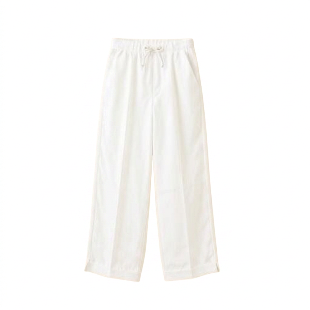 White Wide-Leg Pants