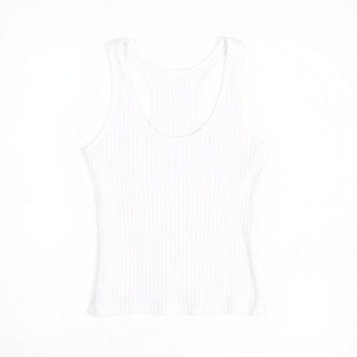 White Ribbed Tank Top